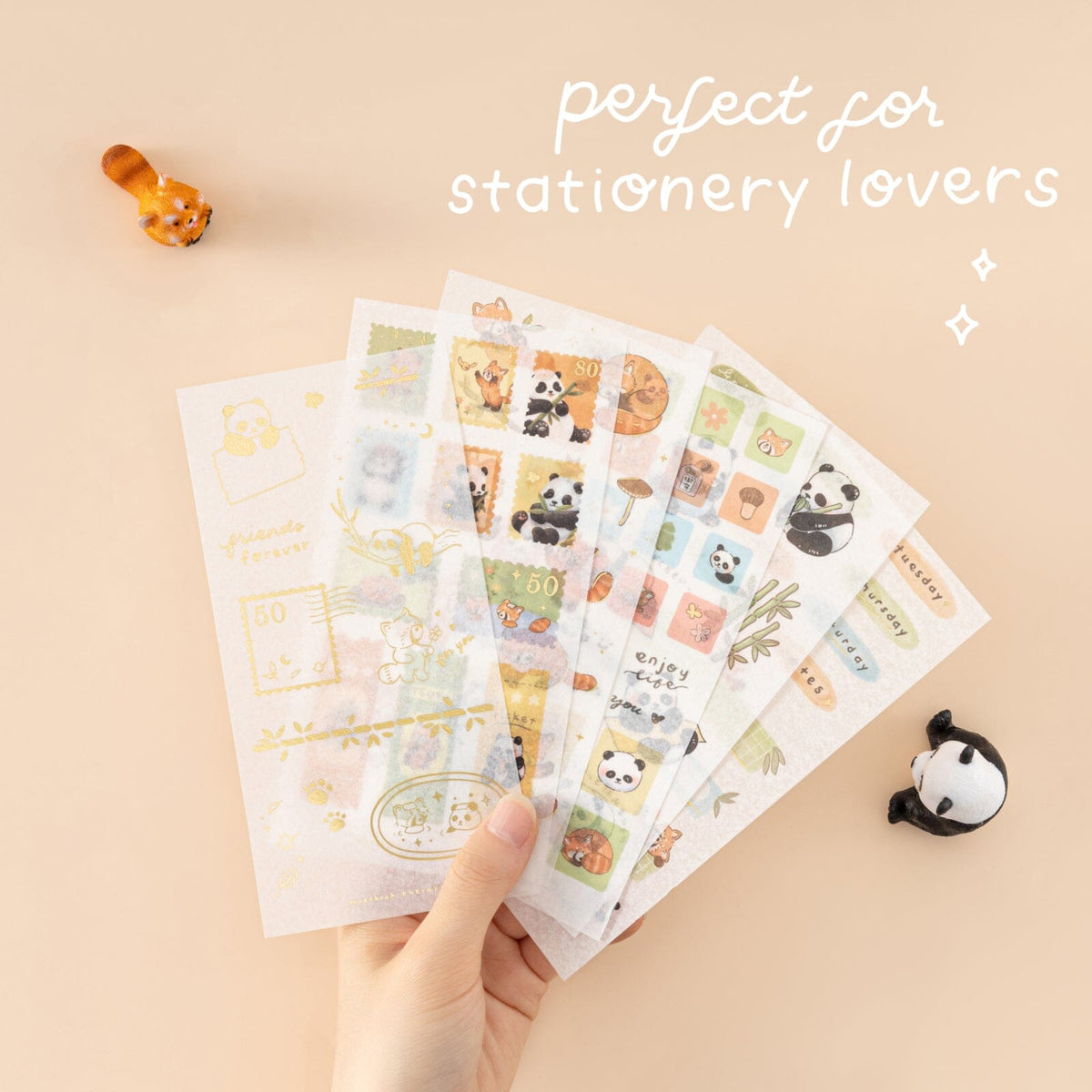 Tsuki ‘Panda Friends’ Sticker Set ☾