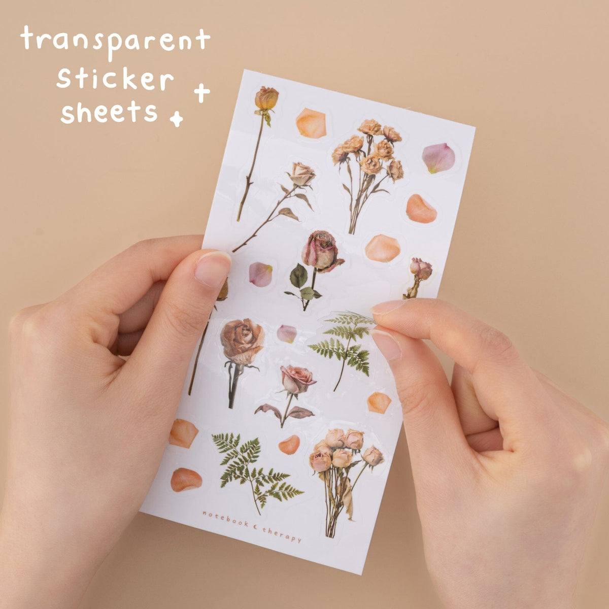 Tsuki ‘Dried Flowers’ Transparent Sticker Set ☾