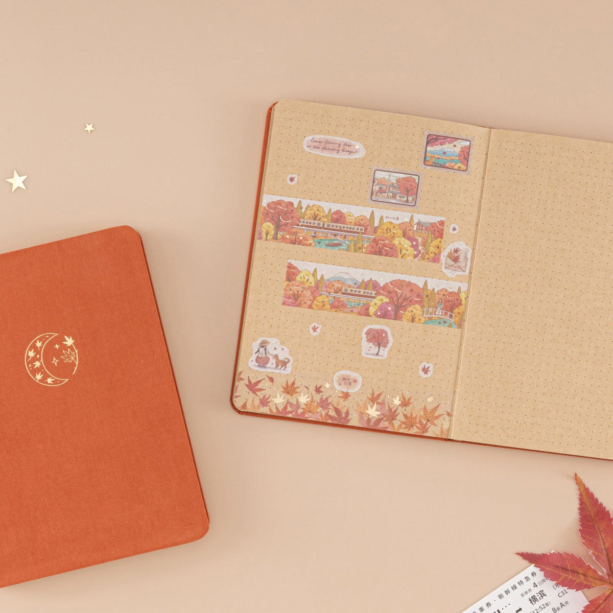 Tsuki ‘Maple Moon’ Kraft Paper Limited Edition Bullet Journal ☾