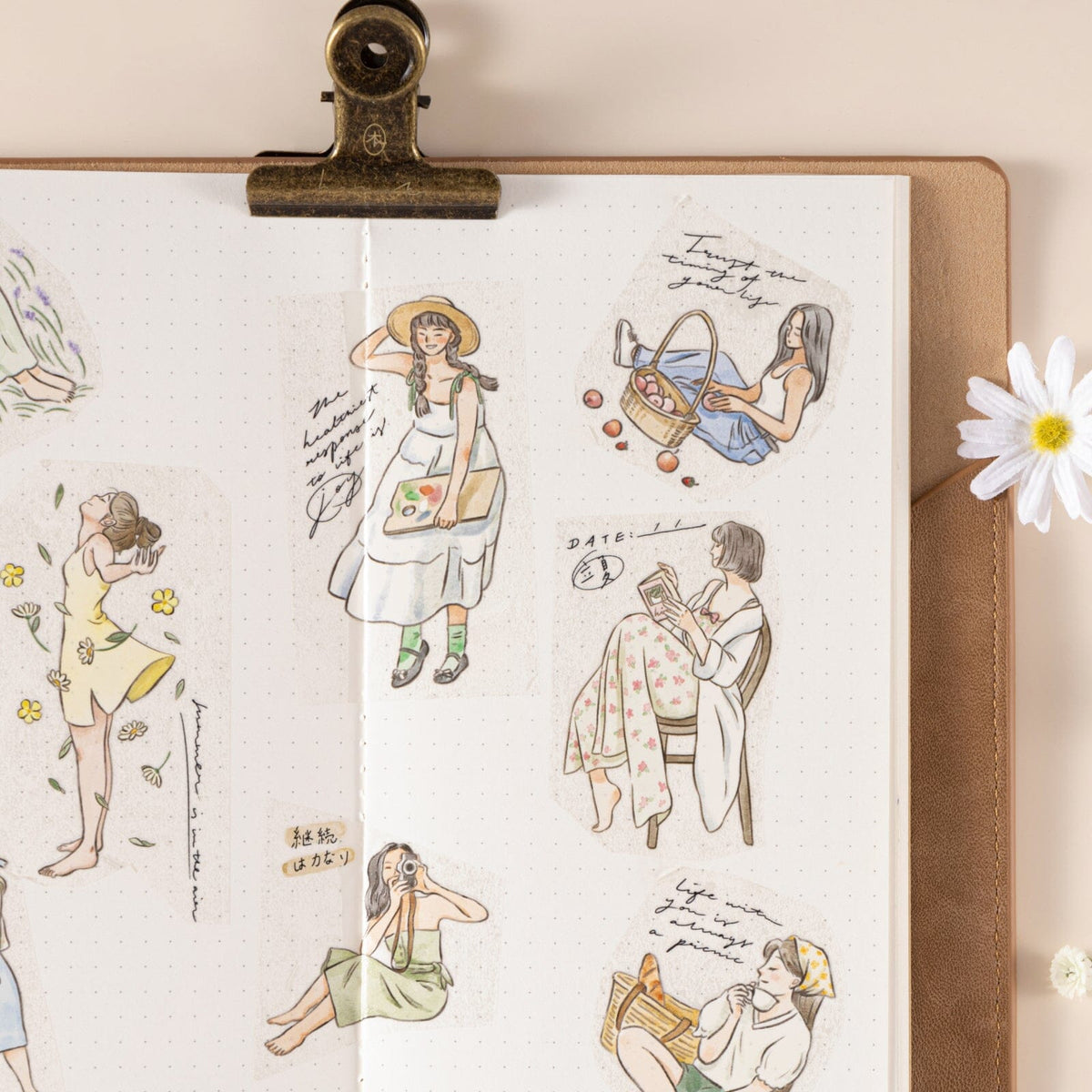 Hinoki - ‘Into the Meadow’ PET Decorative Tape - Summer Girls