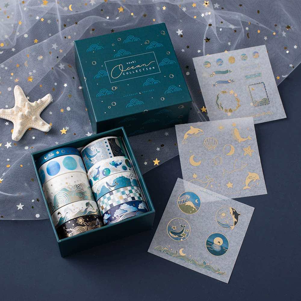 Tsuki 'Ocean Edition' Washi Tape Set ☾