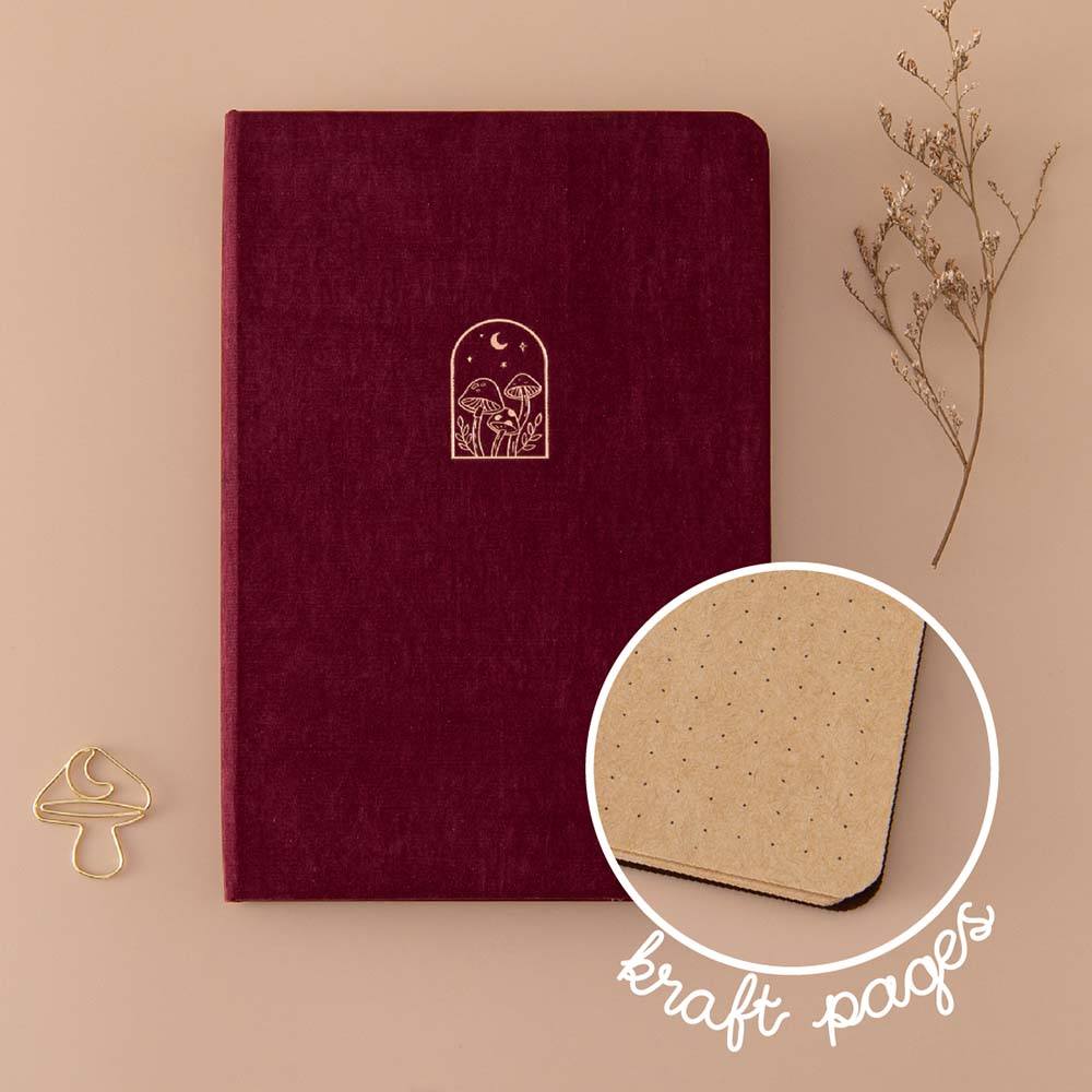 Tsuki ‘Kinoko’ Kraft Paper Bullet Journal ☾